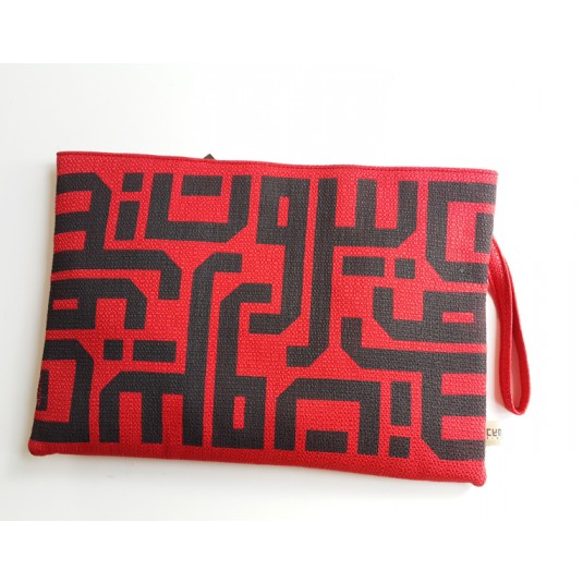 Beirut Calligraphy Clutch - Red 