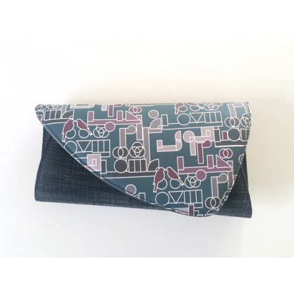 Blue and faded dark grey Clutch Hobb & Co. 