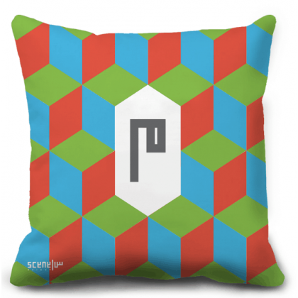Pillow Monogram "Mim" - "M"  -  "م" 