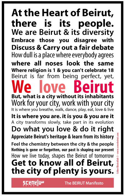 Beirut Manifesto - By SCENE